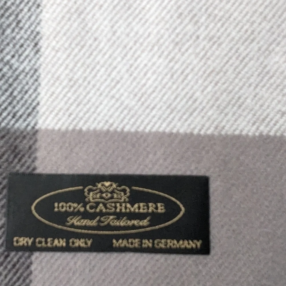 Black Gray Plaid Cashmere‎ Scarf